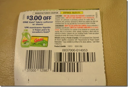Centsible Savings: $3.00/1 Gain fabric softener coupon = super cheap ...